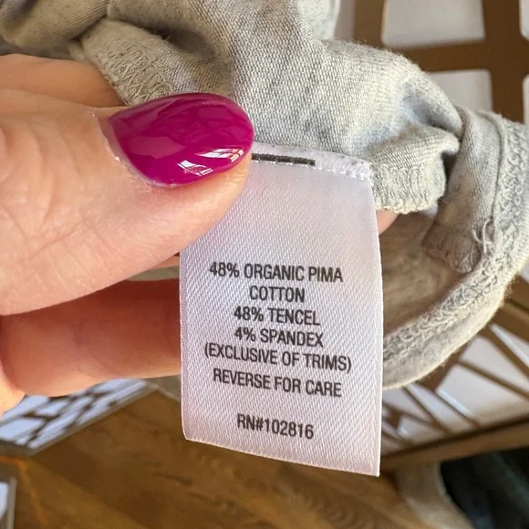 Garnet Hill Gray Long Sleeve Tee - Picture 3 of 5